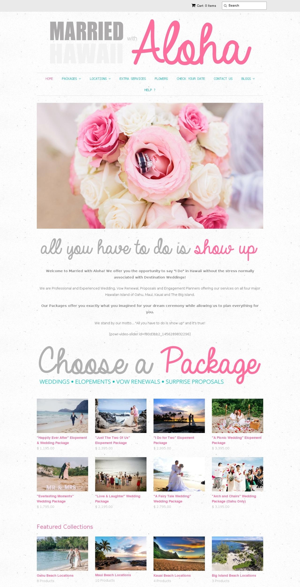 marriedwithaloha.com shopify website screenshot