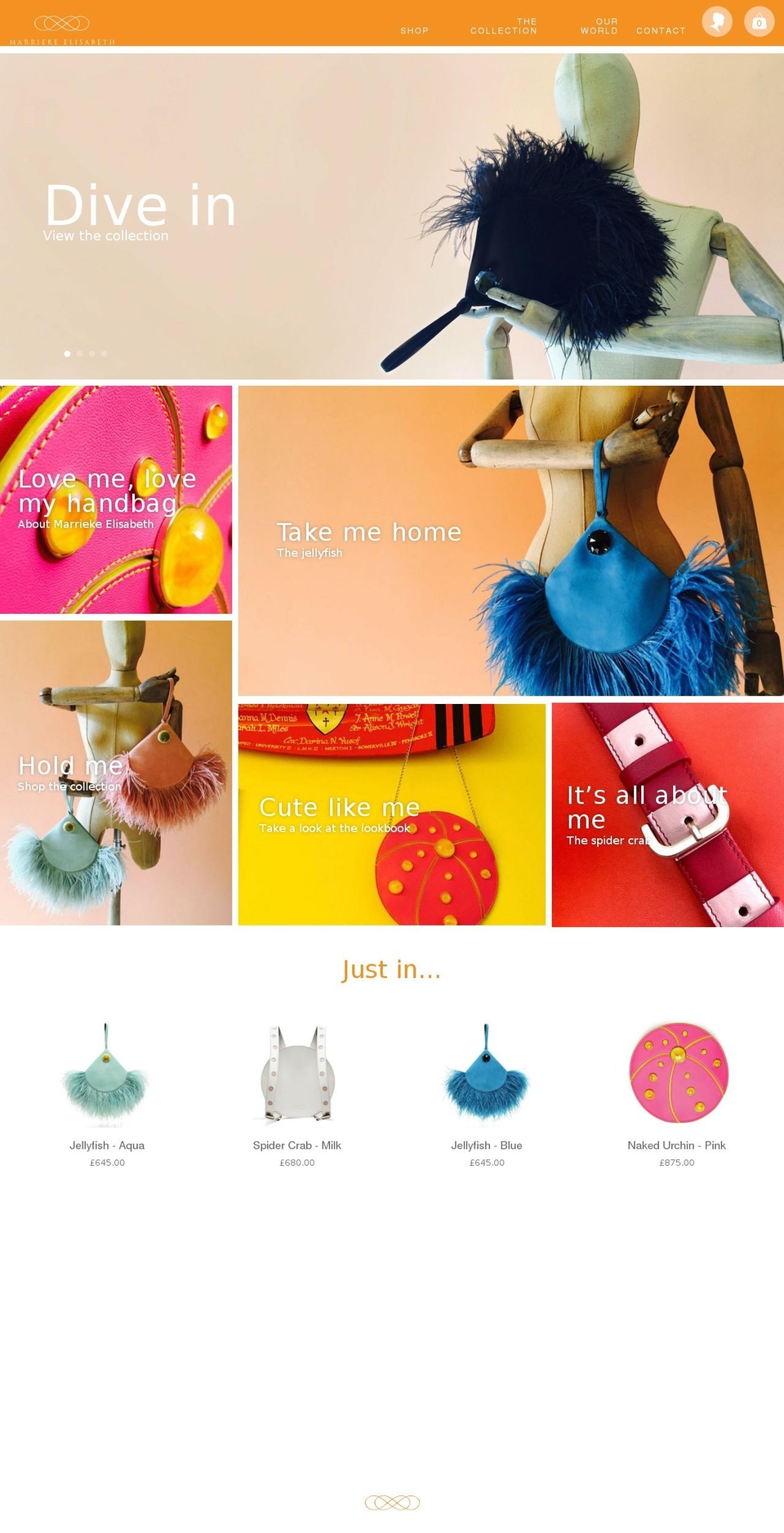 marriekeelisabeth.com — Shopify storefront screenshot