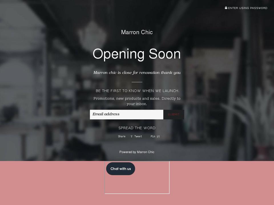 marronchic.com shopify website screenshot