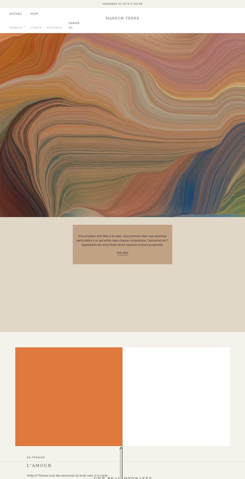 marronterre.com shopify website screenshot