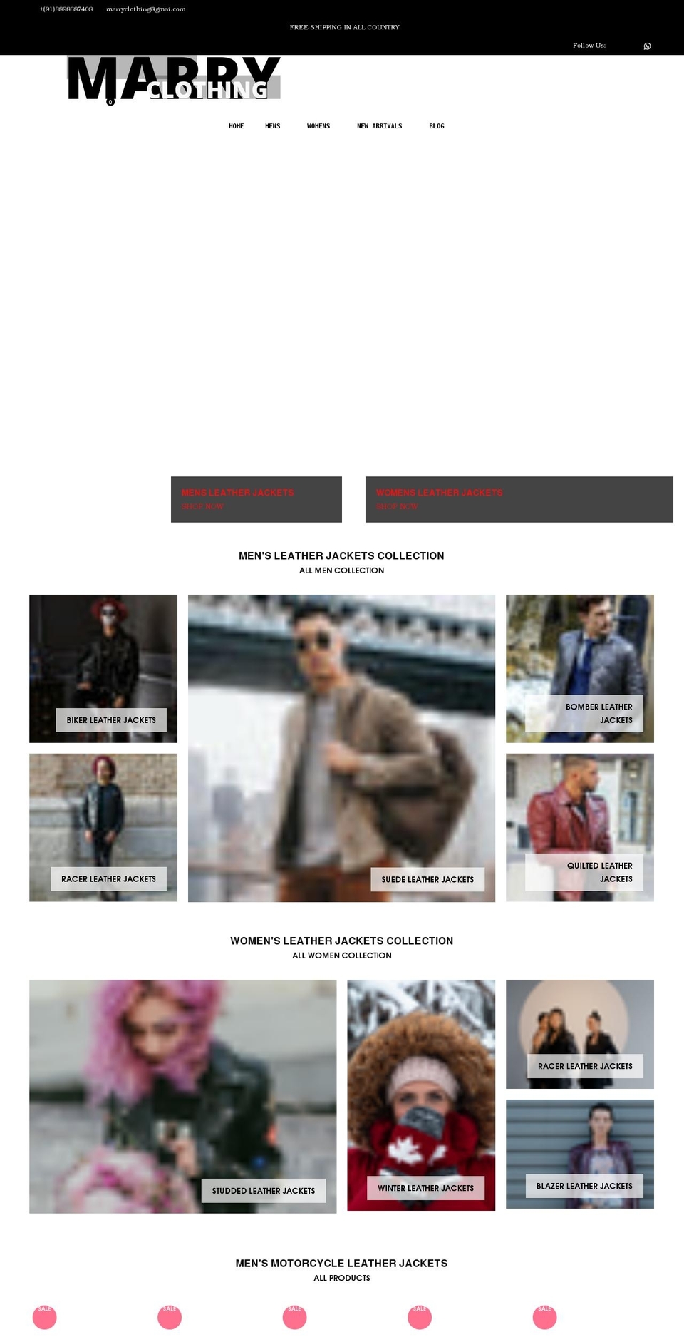 marryclothing.com shopify website screenshot