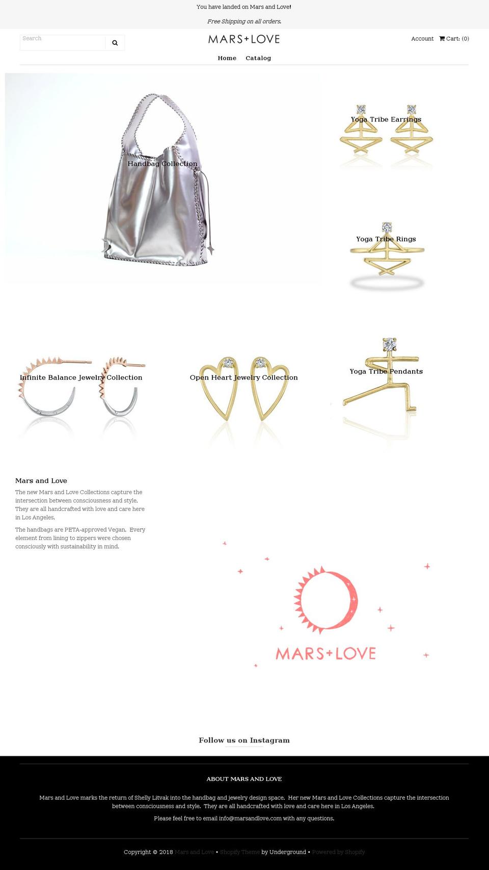 marsandlove.com shopify website screenshot