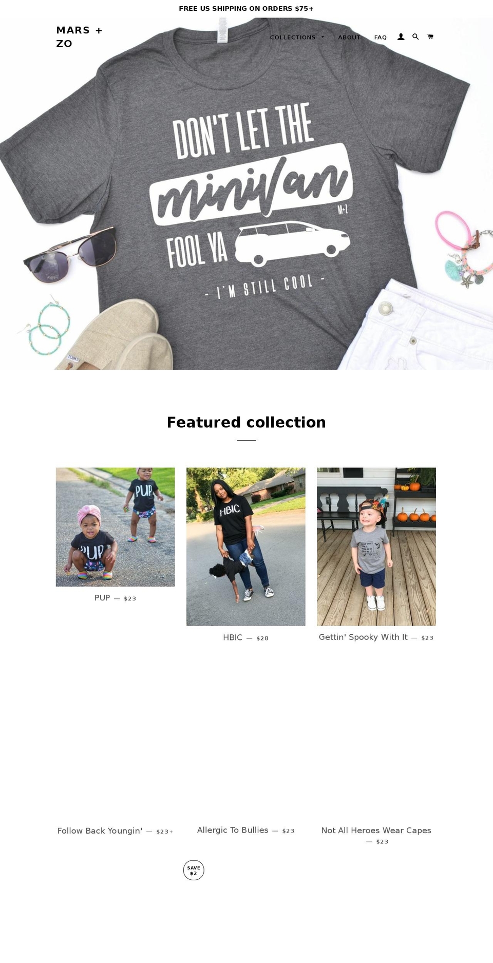marsandzo.com shopify website screenshot