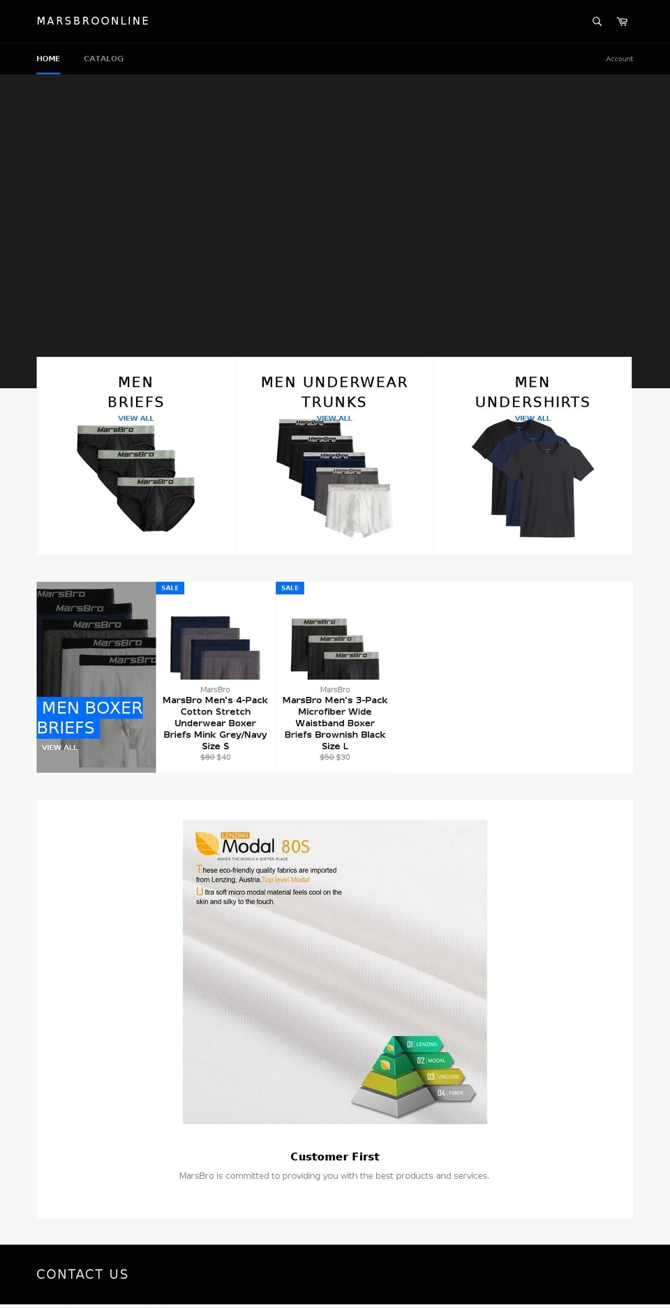 marsbroonline.com — Shopify storefront screenshot