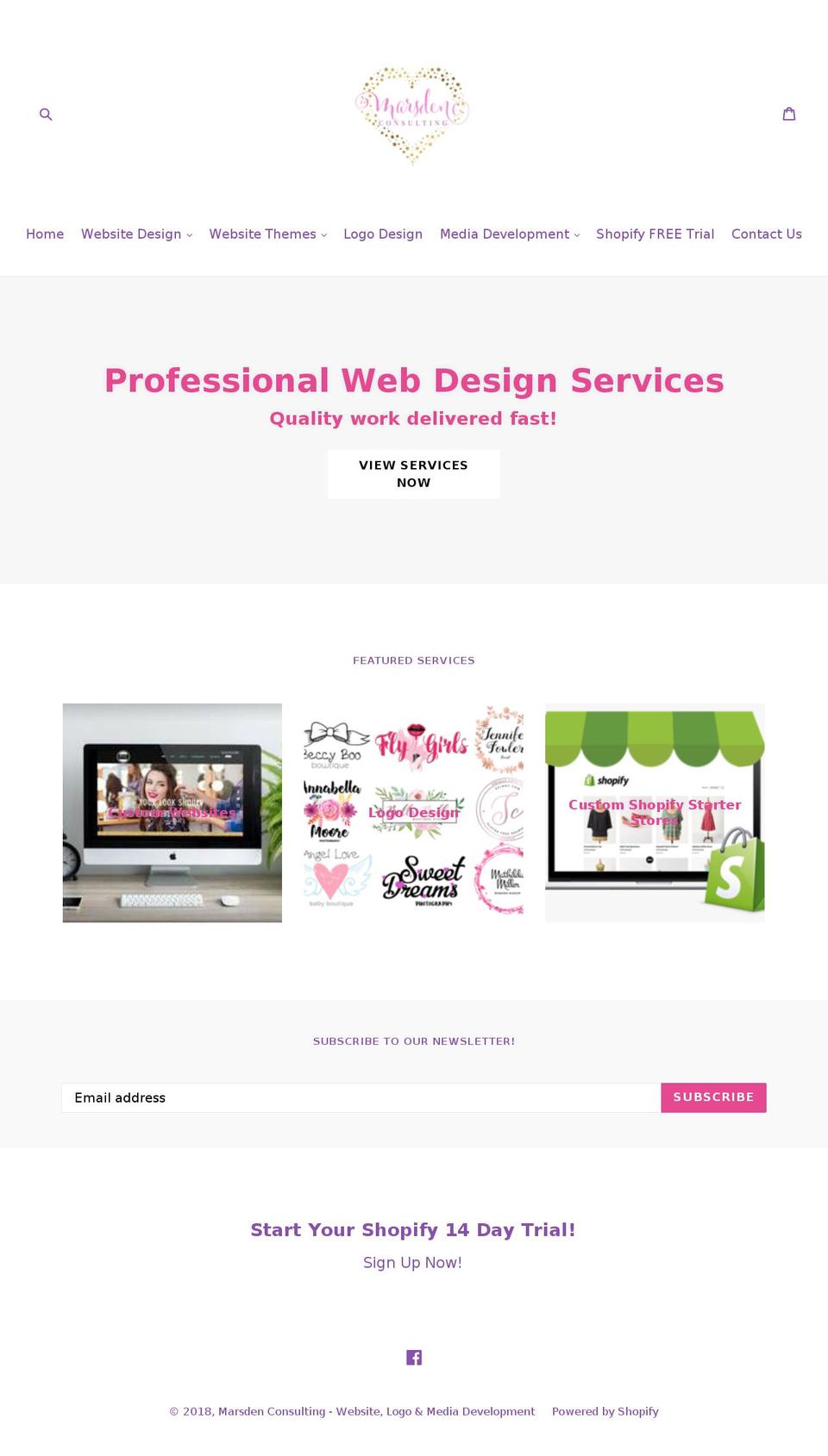 marsdenconsulting.net shopify website screenshot