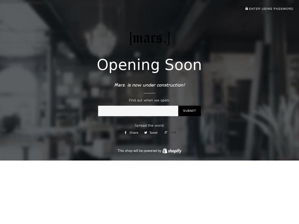 marsequipment.com shopify website screenshot