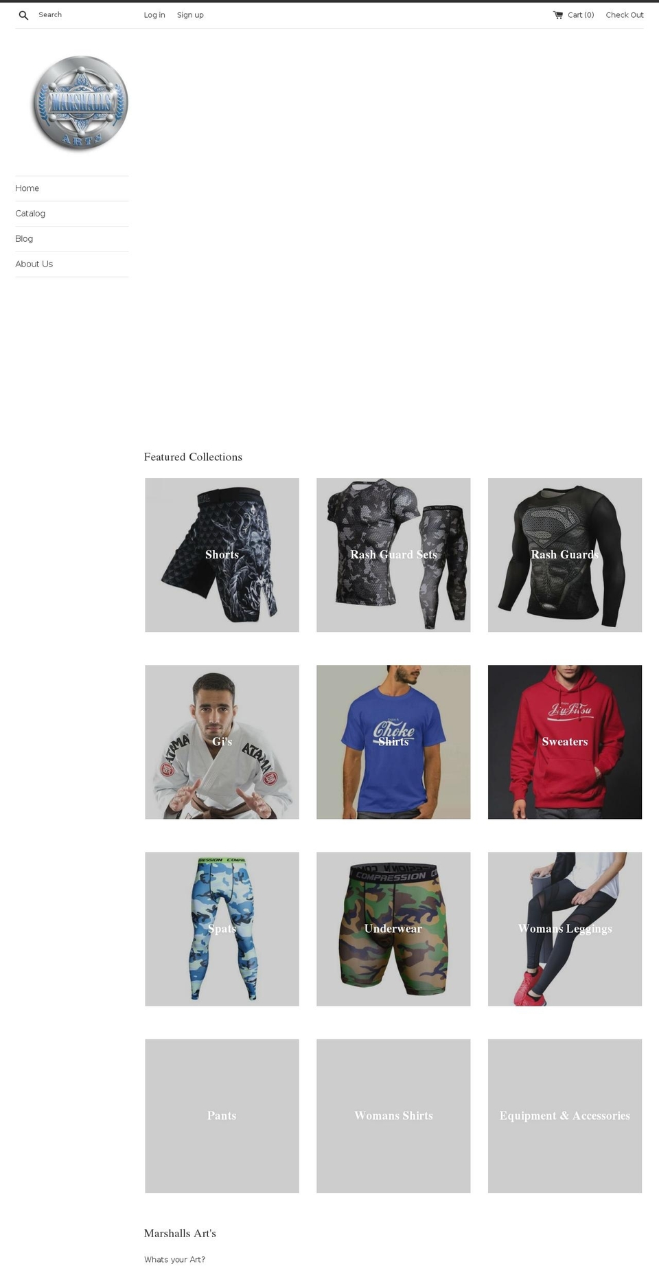 marshallsarts.online shopify website screenshot