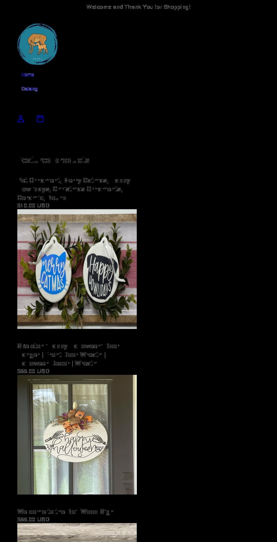 marshiemolane.com shopify website screenshot