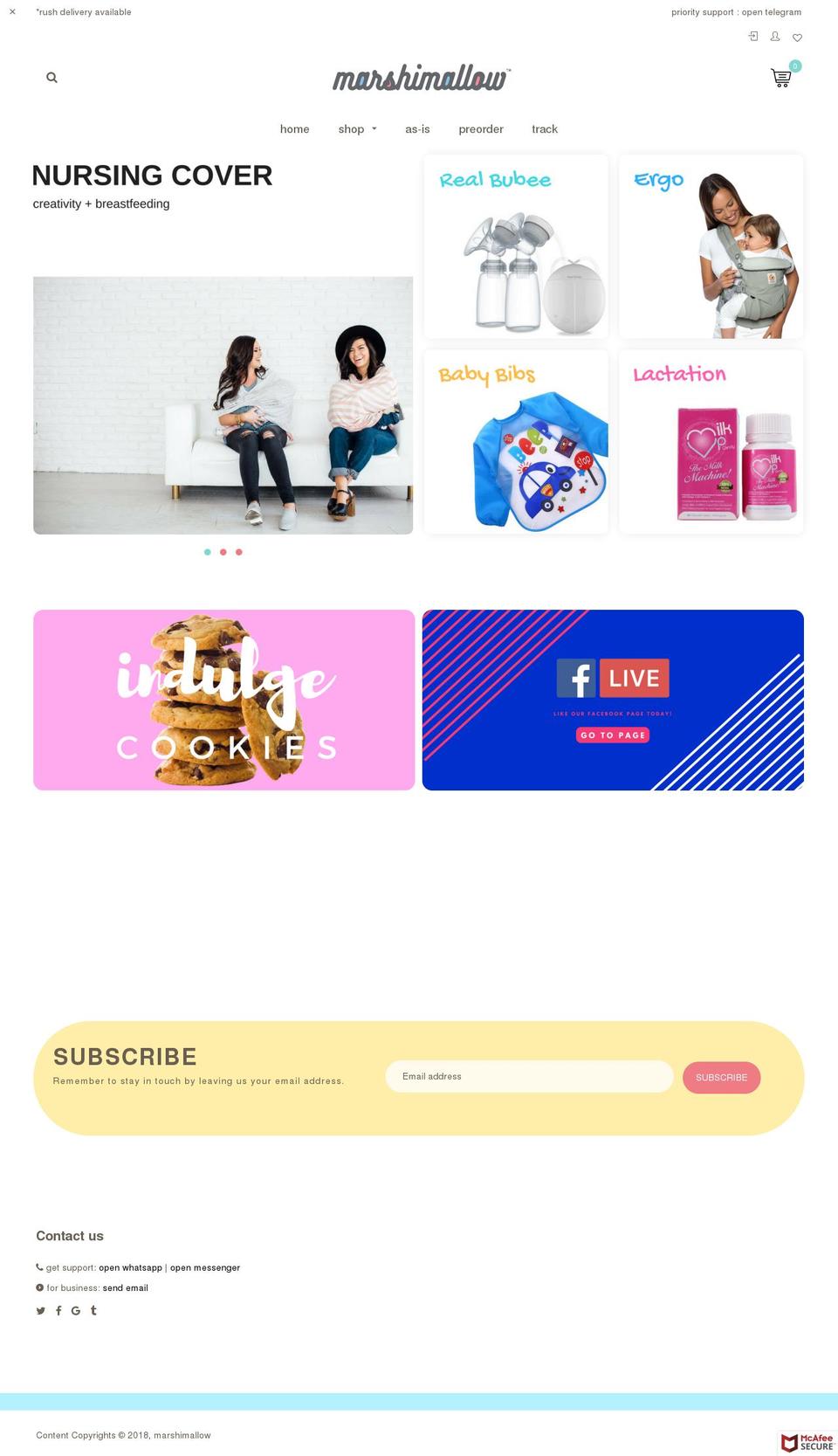 Express Shopify theme site example marshimallow.store
