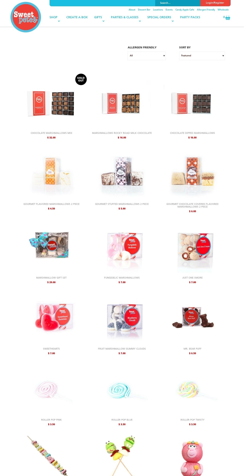 London - Sweet Pete's - 12\/30\/16 Shopify theme site example marshmallows.com