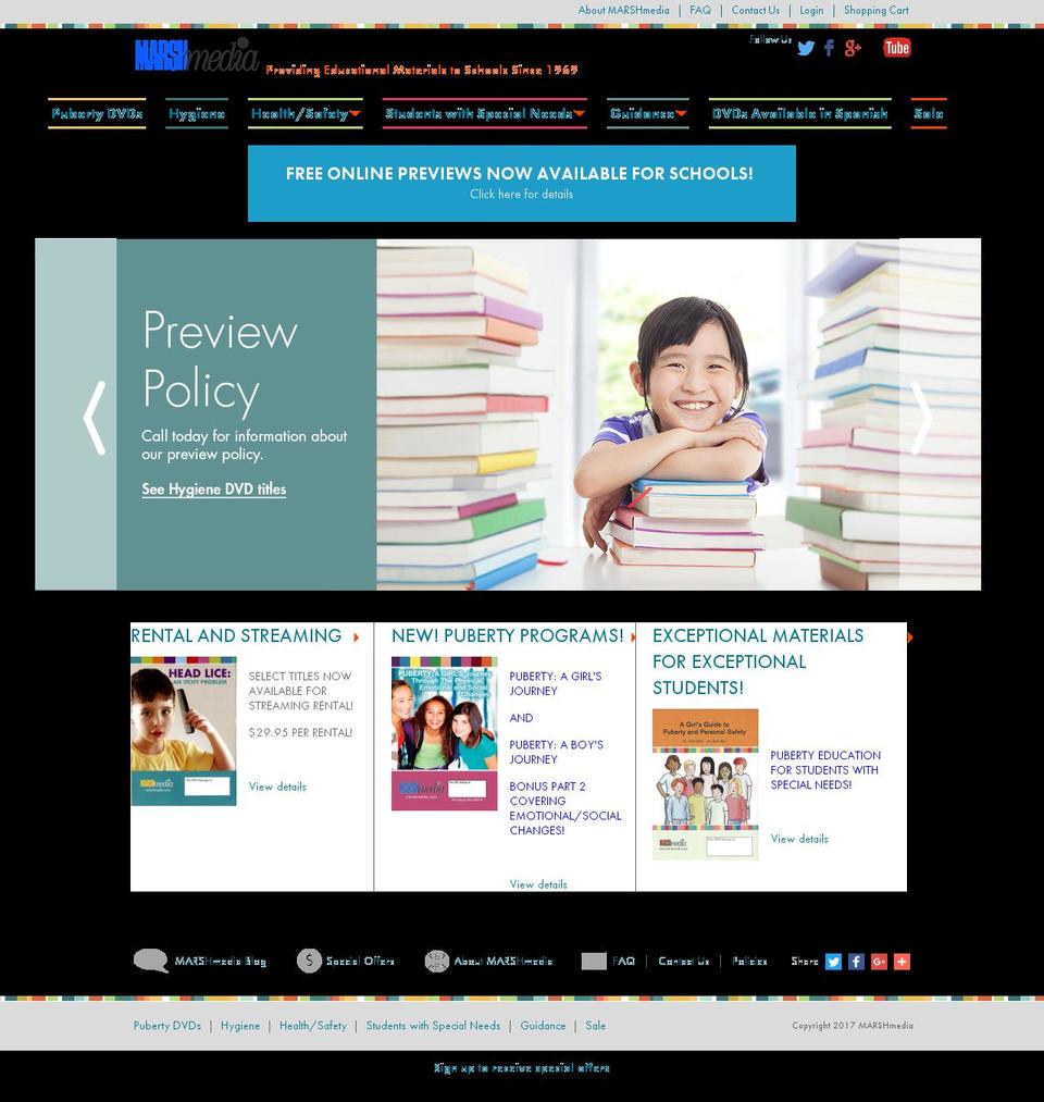 marshmedia.com shopify website screenshot