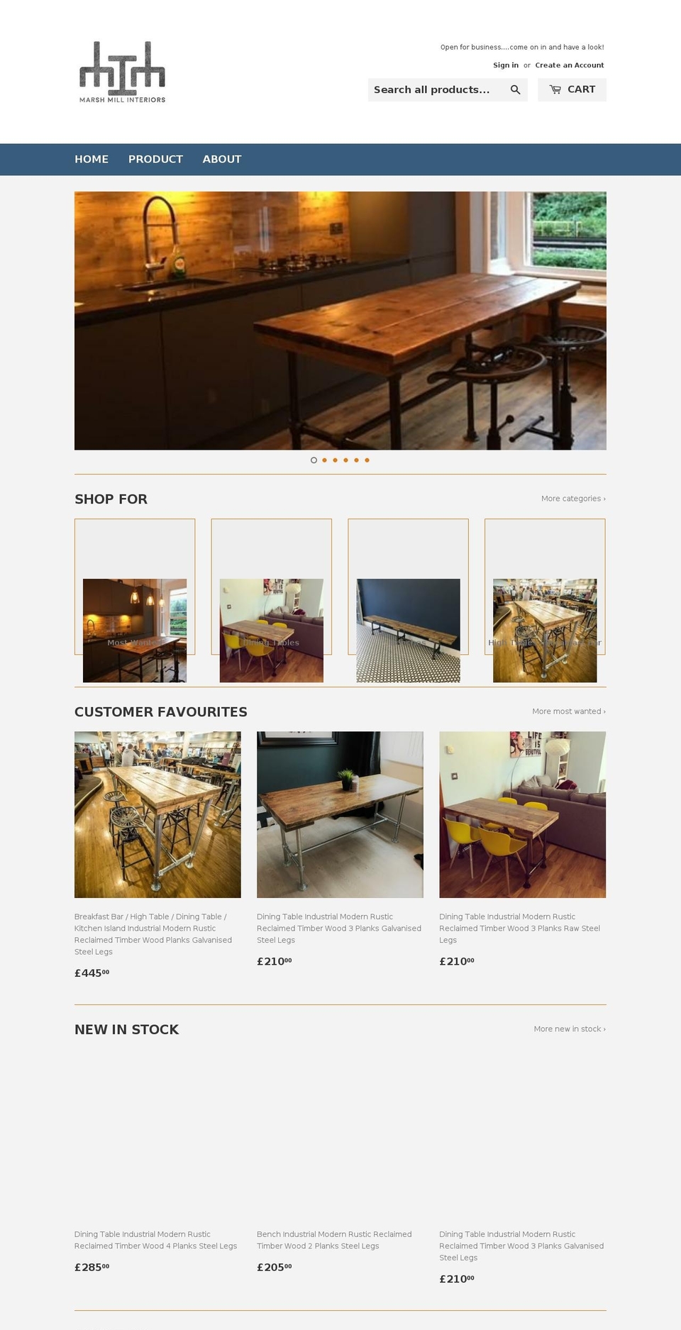 marshmillinteriors.com — Shopify storefront screenshot