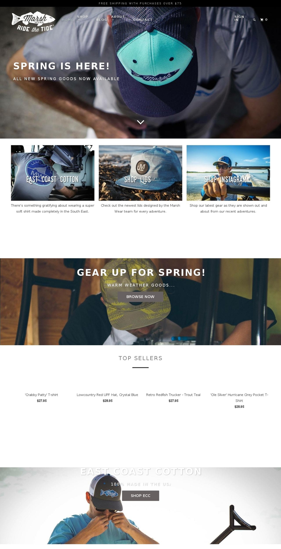 marshwearclothing.com shopify website screenshot