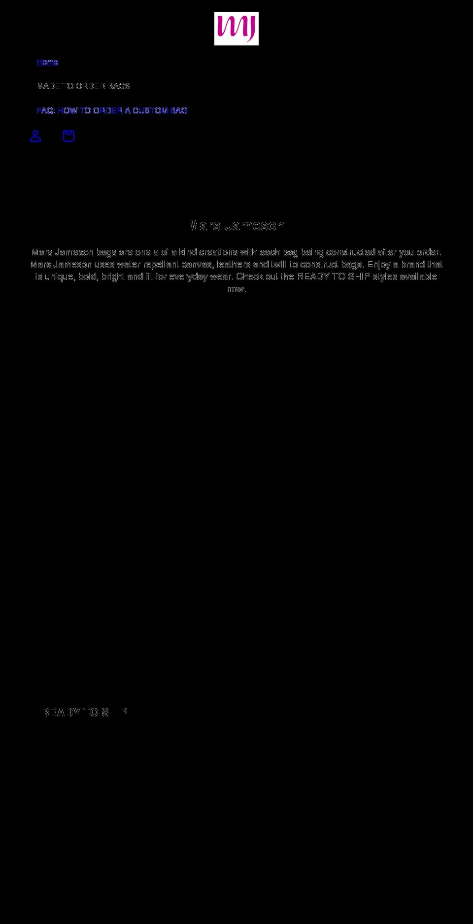 marsjameson.com shopify website screenshot