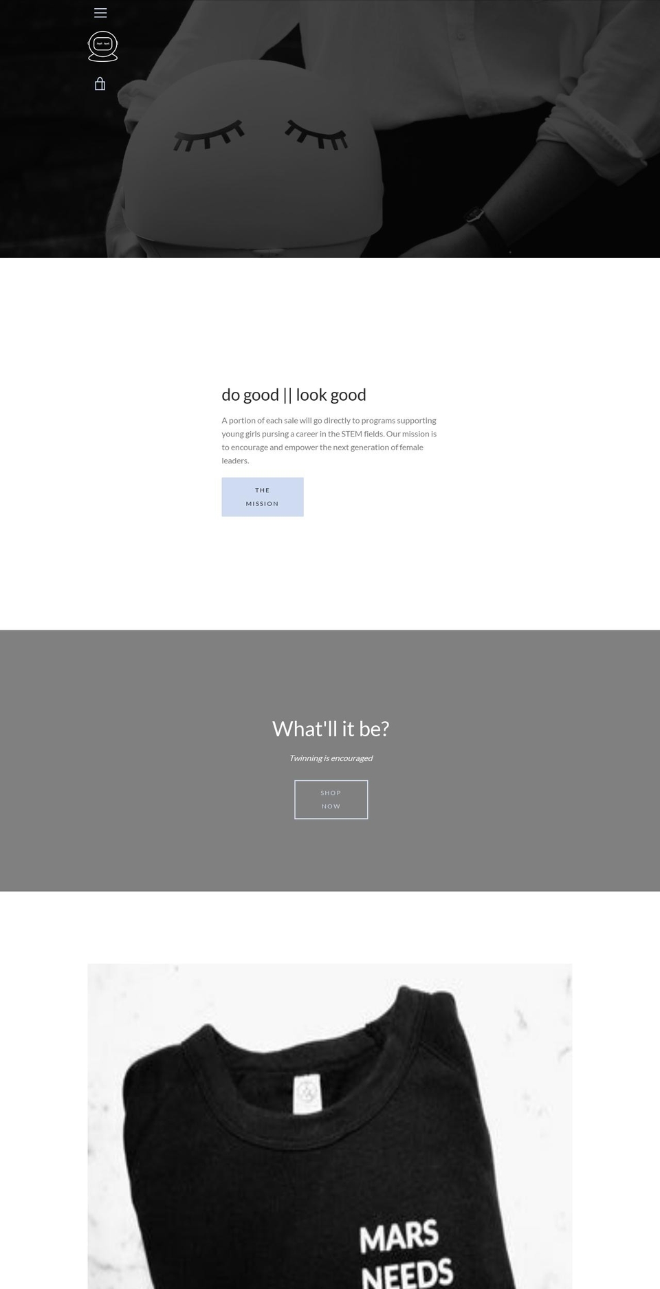 marsneedswomen.co.uk shopify website screenshot
