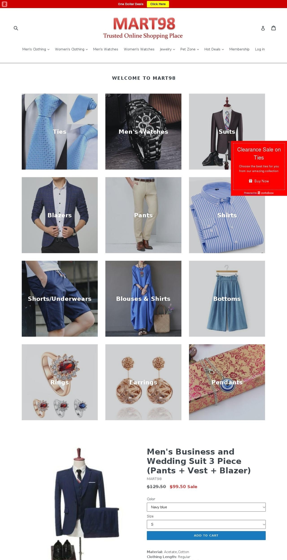 mart98.com — Shopify storefront screenshot