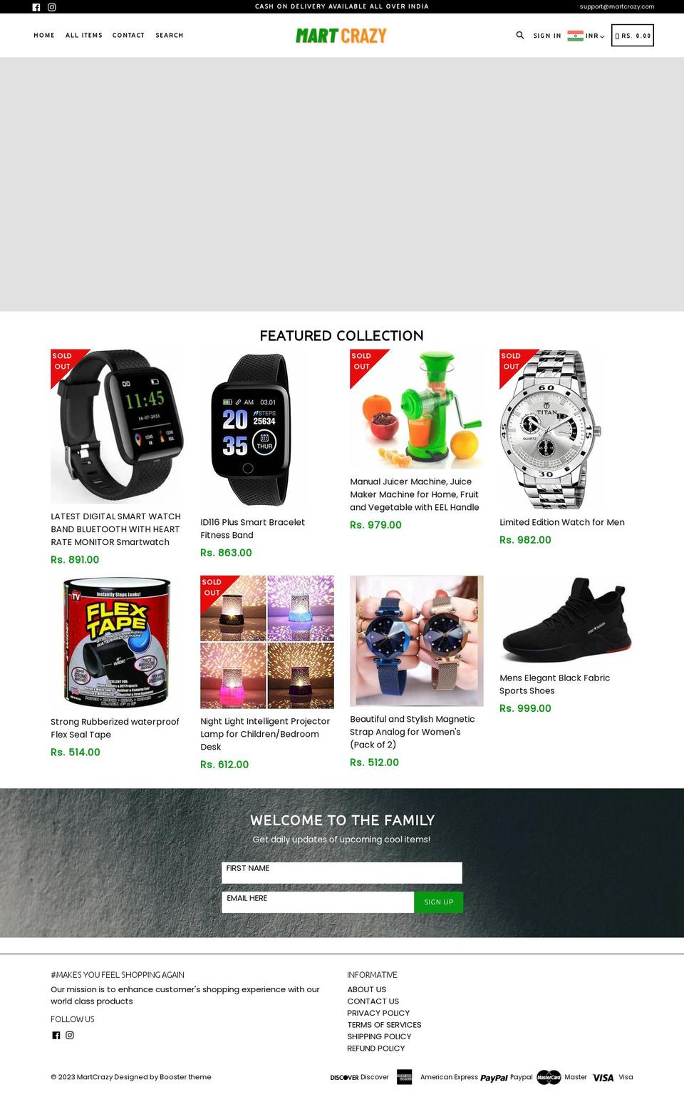 martcrazy.com shopify website screenshot