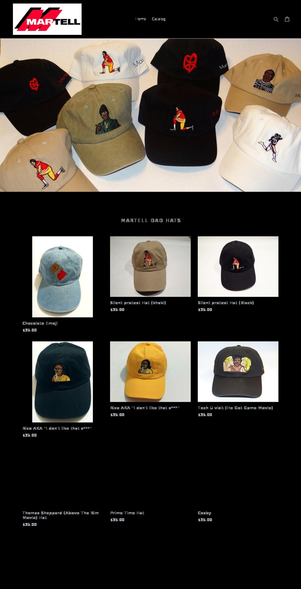 martelldadhats.com — Shopify storefront screenshot