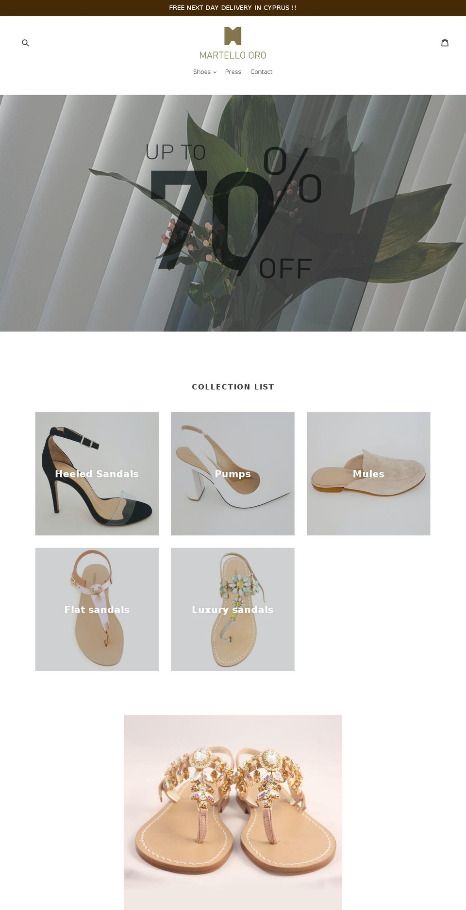 martellooro.com — Shopify storefront screenshot