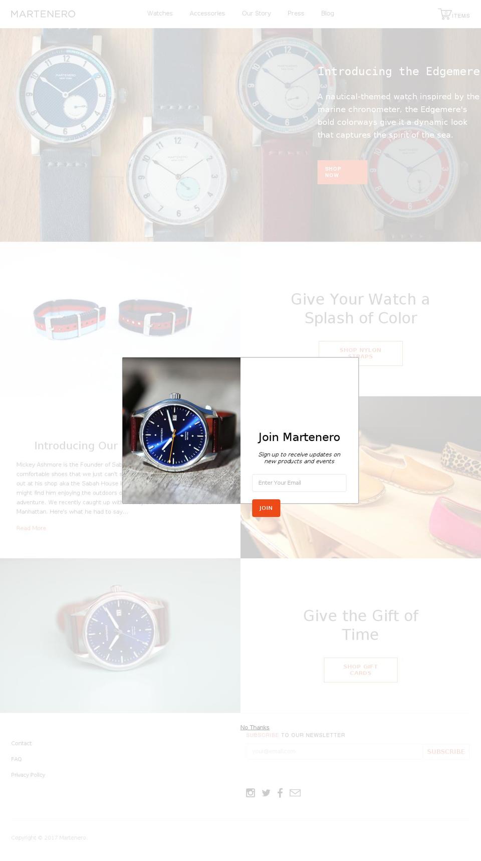 BF Shopify theme site example martenero.com