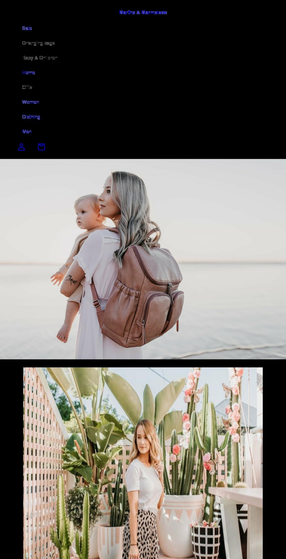marthaandmarmalade.co.uk shopify website screenshot