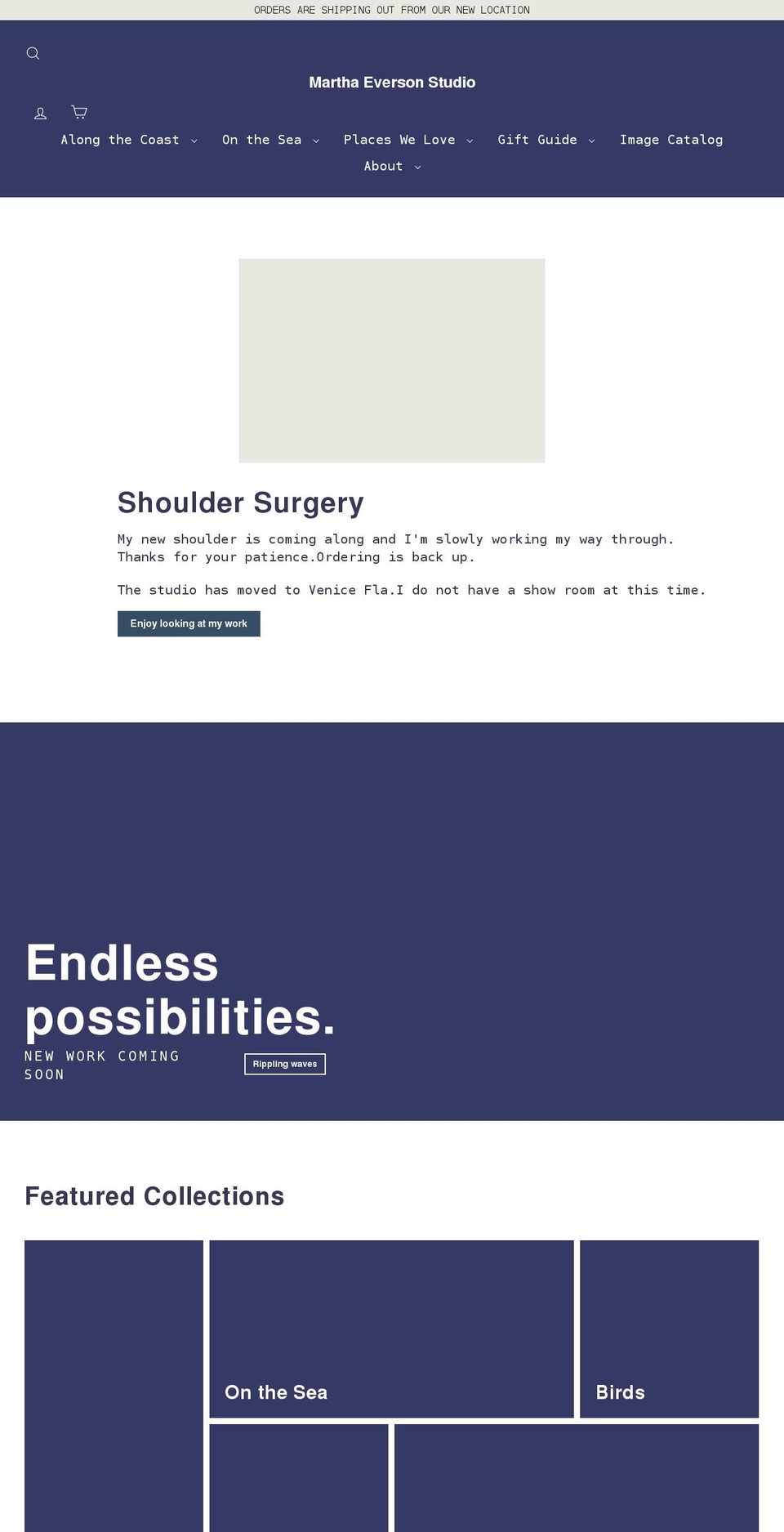 marthaeverson.com shopify website screenshot