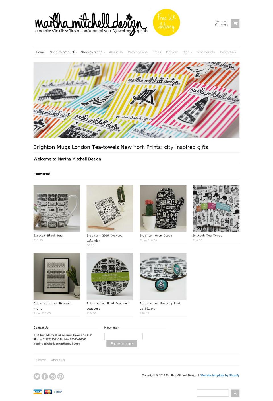 marthamdesign.com shopify website screenshot