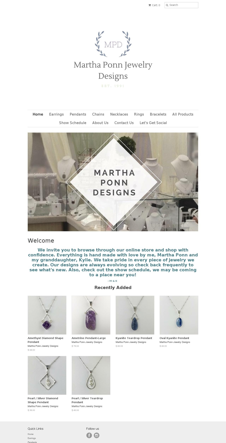marthaponn.com shopify website screenshot