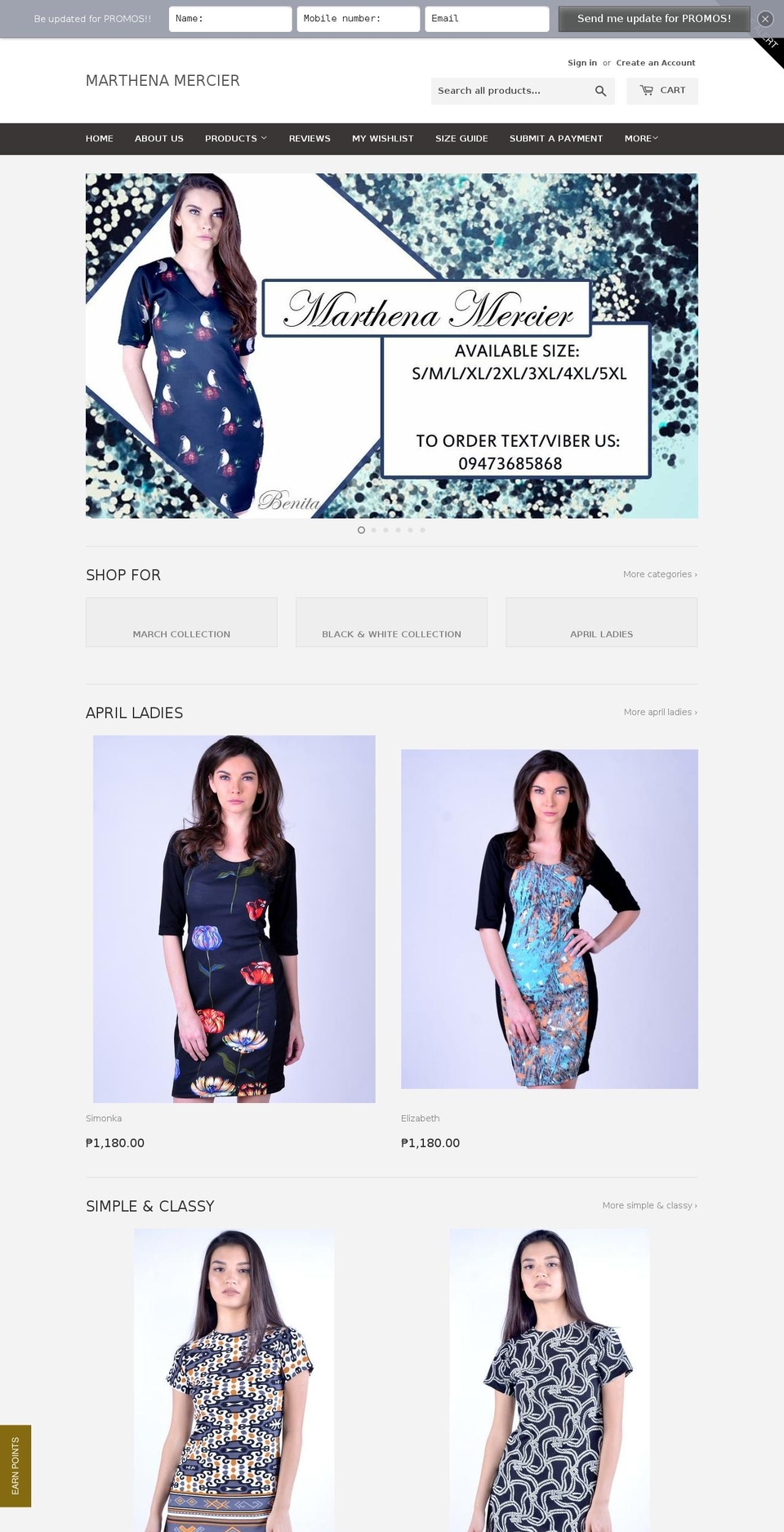 marthenamercier.com shopify website screenshot