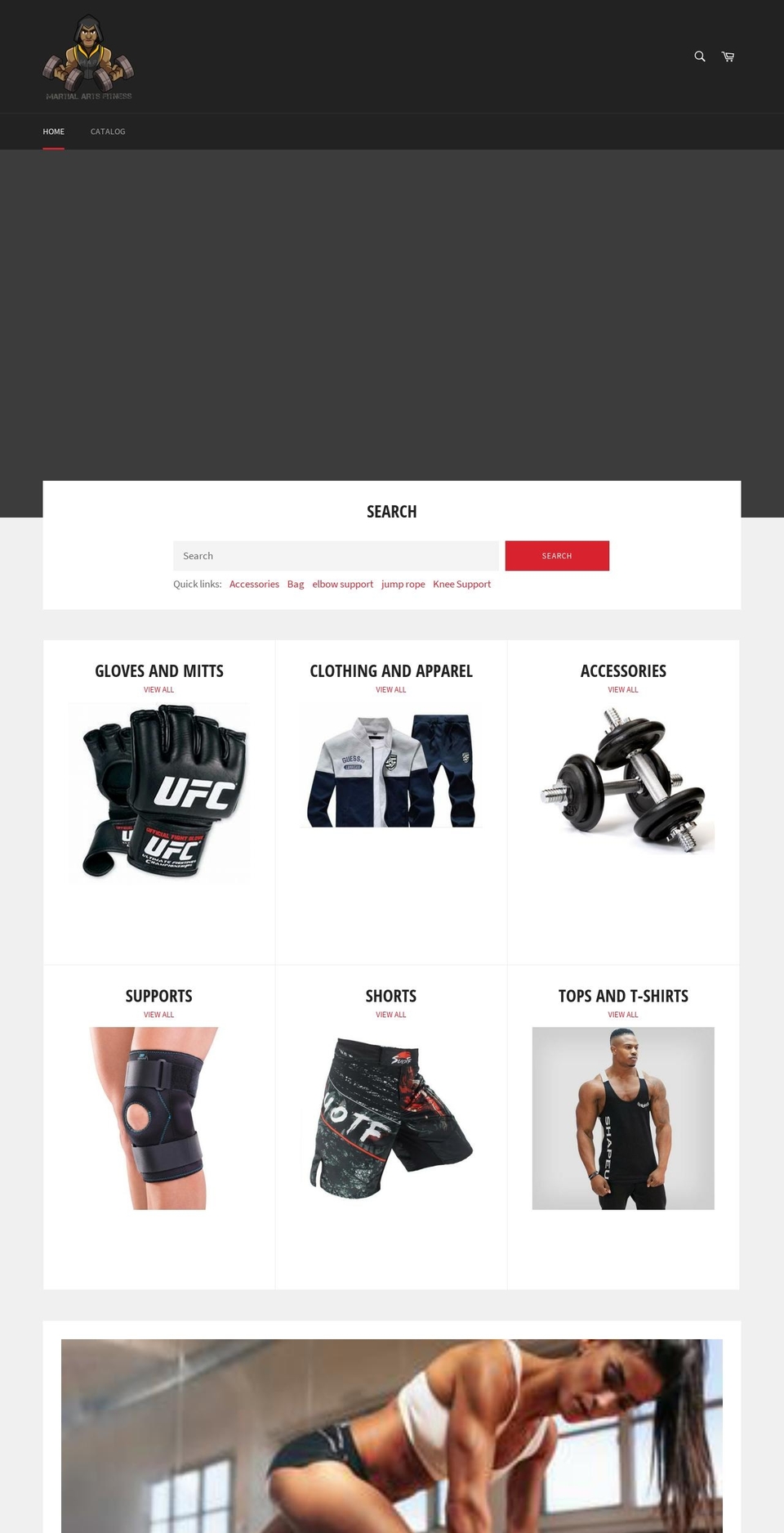 martial-arts-fitness.com — Shopify storefront screenshot
