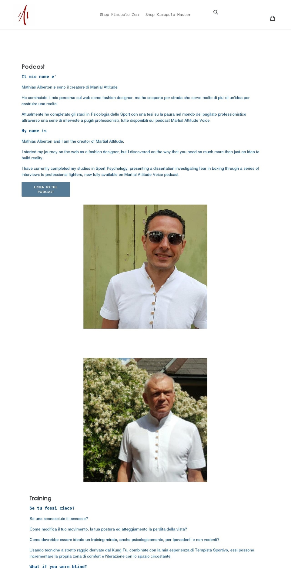 martialattitude.com shopify website screenshot