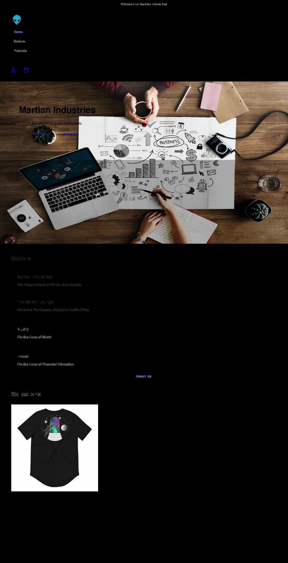 martian.industries shopify website screenshot