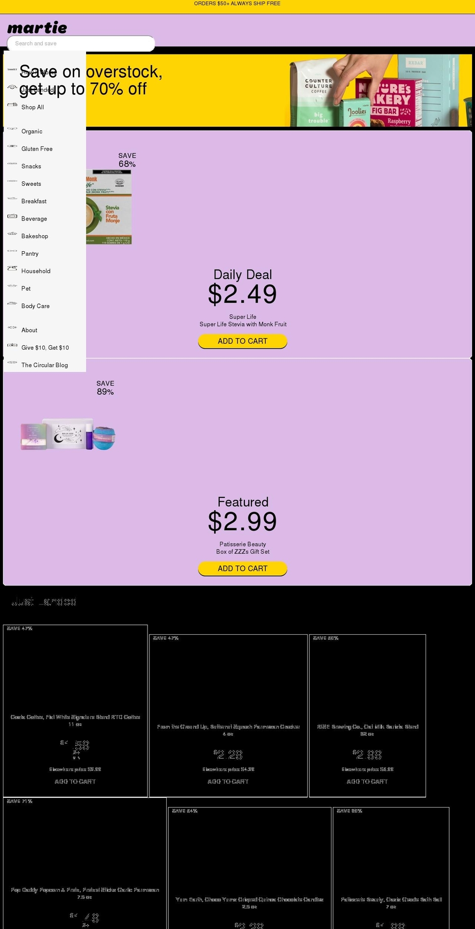 martie.com shopify website screenshot