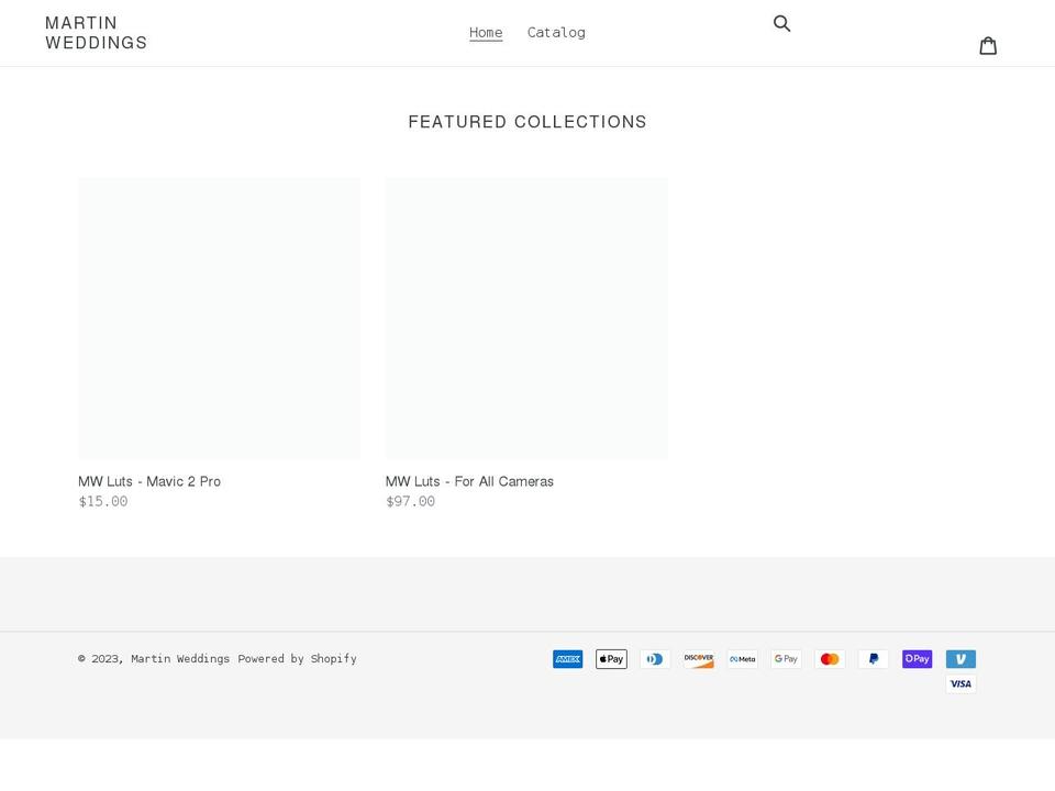martin-weddings.myshopify.com shopify website screenshot