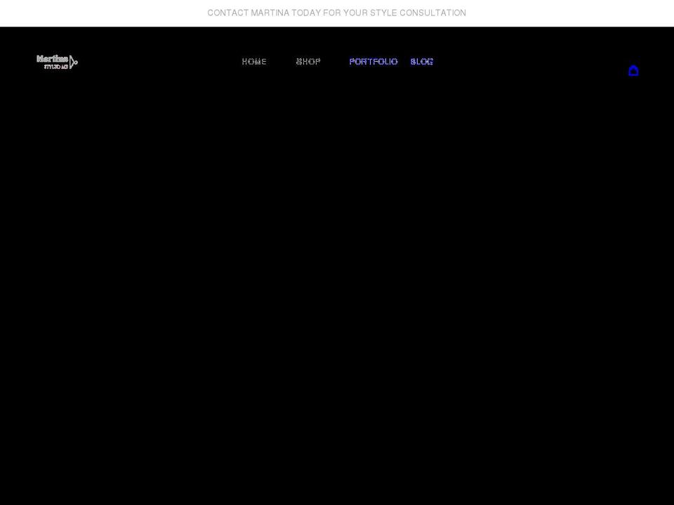 martinaaharris.com shopify website screenshot
