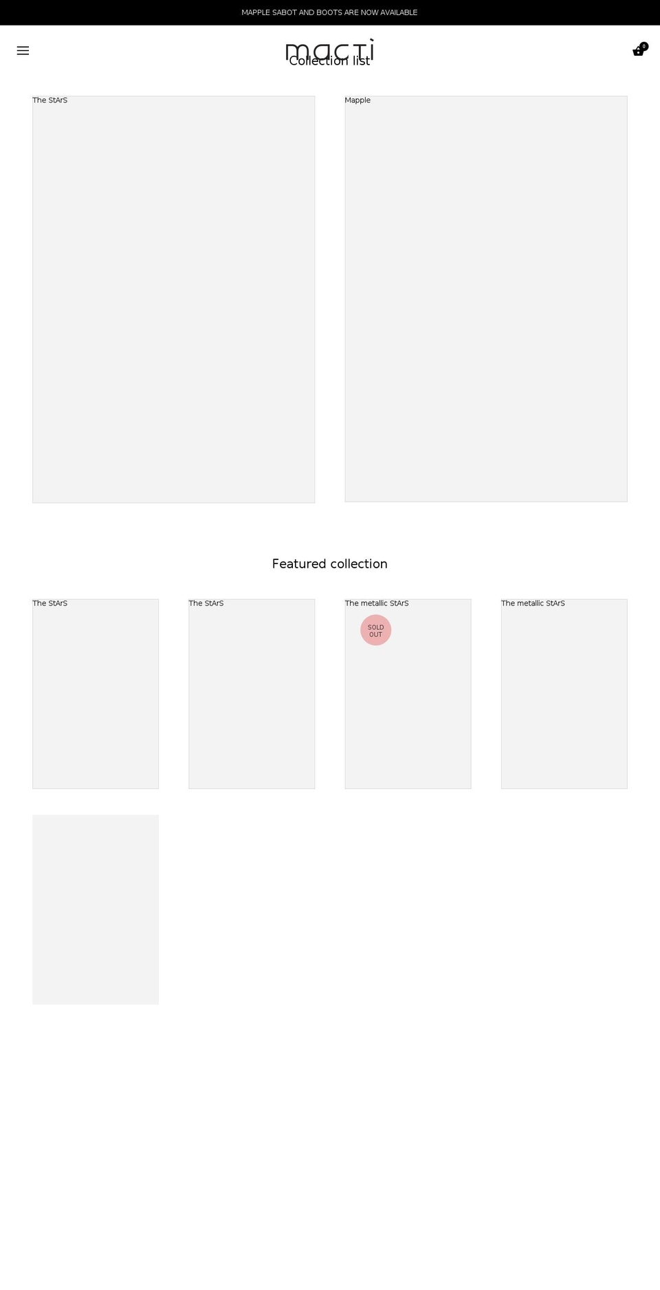 martinacandotti.com — Shopify storefront screenshot