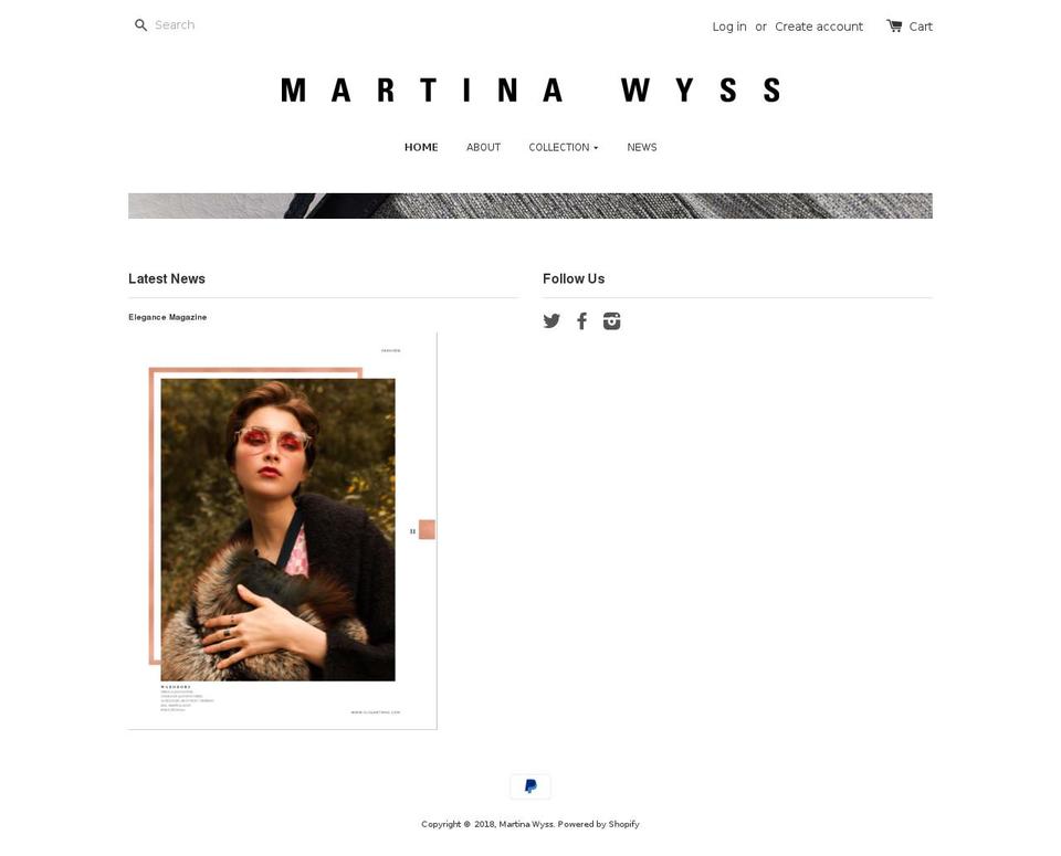 martinawyss.co.uk shopify website screenshot