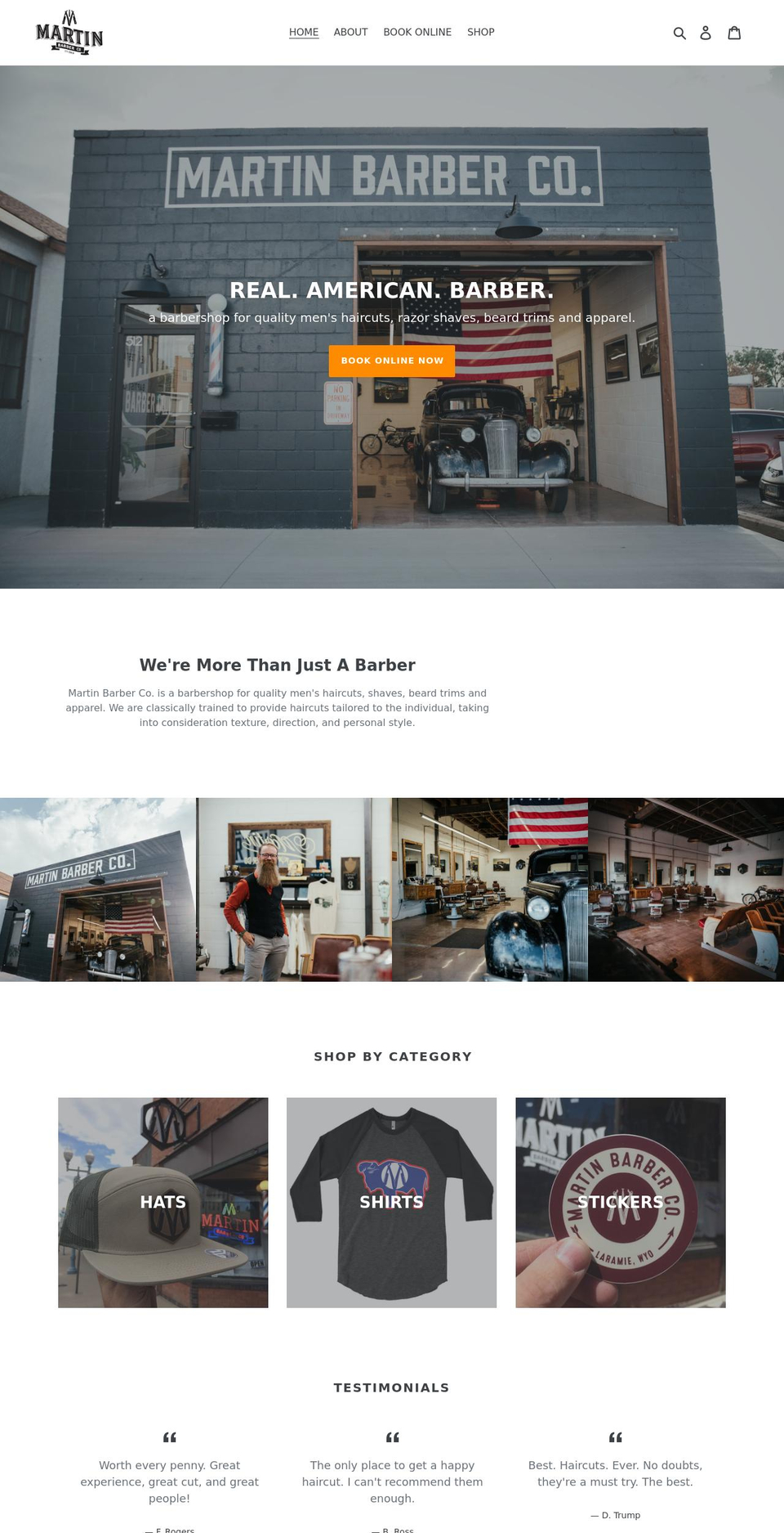 martinbarberco.com shopify website screenshot