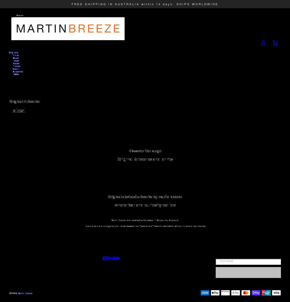martinbreeze.com shopify website screenshot