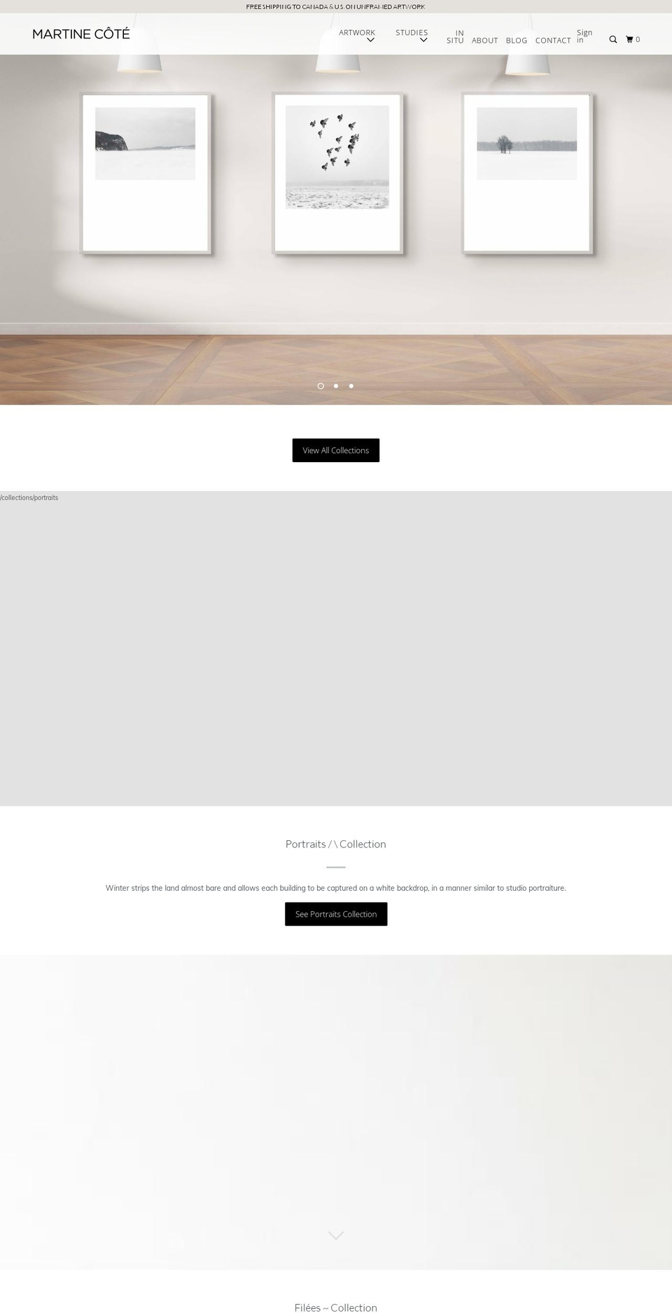 martinecotegallery.com — Shopify storefront screenshot