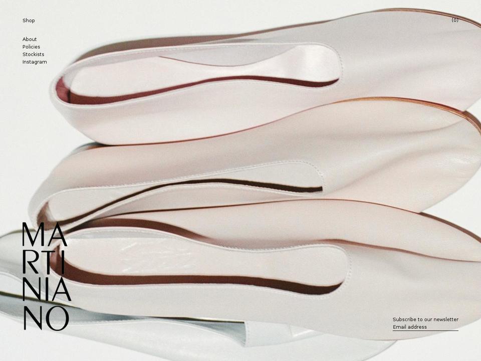 martinianoshoes.com shopify website screenshot