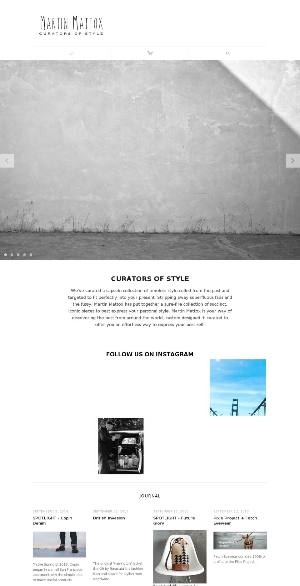 martinmattox.com shopify website screenshot