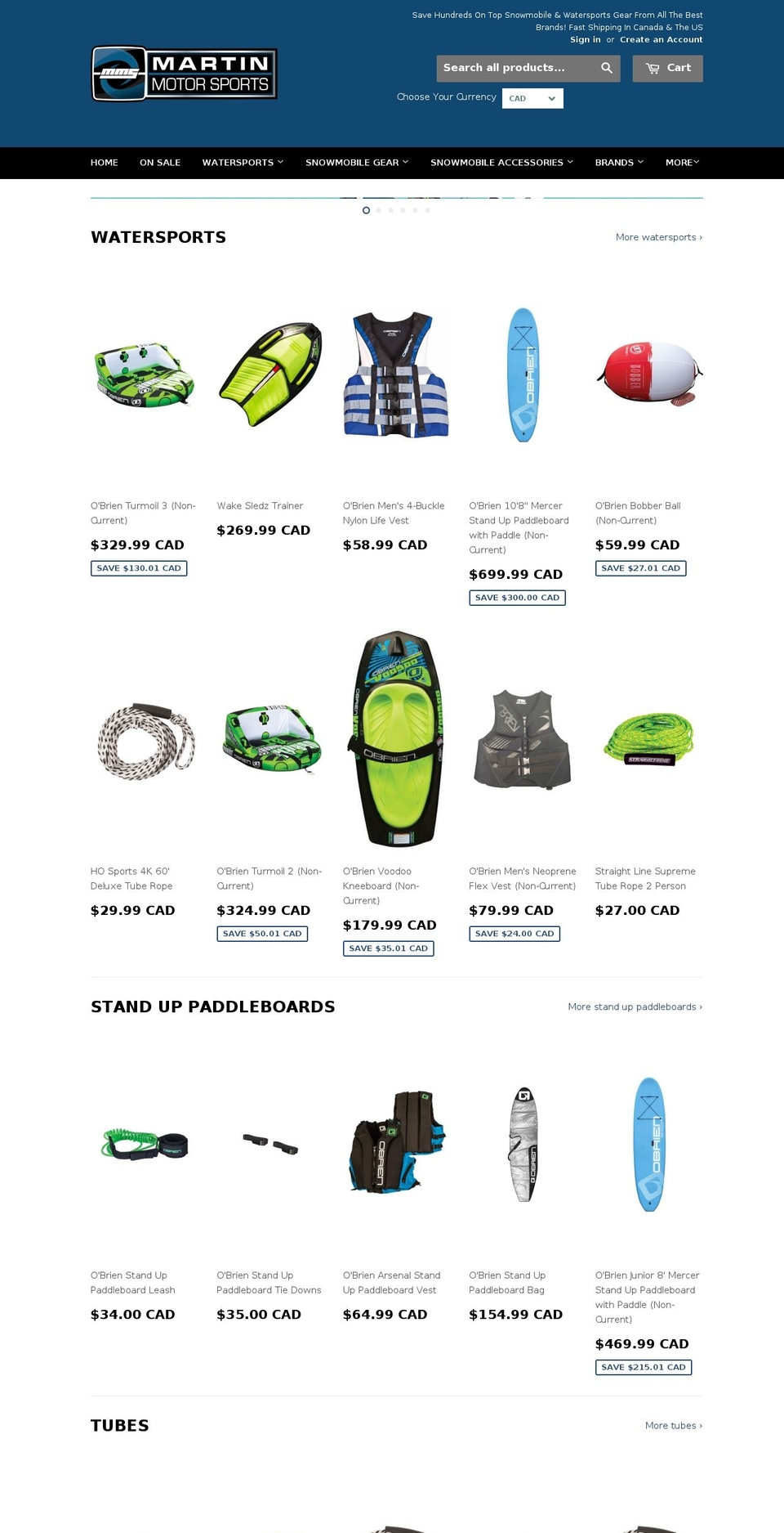 martinmotorsports-store.com shopify website screenshot