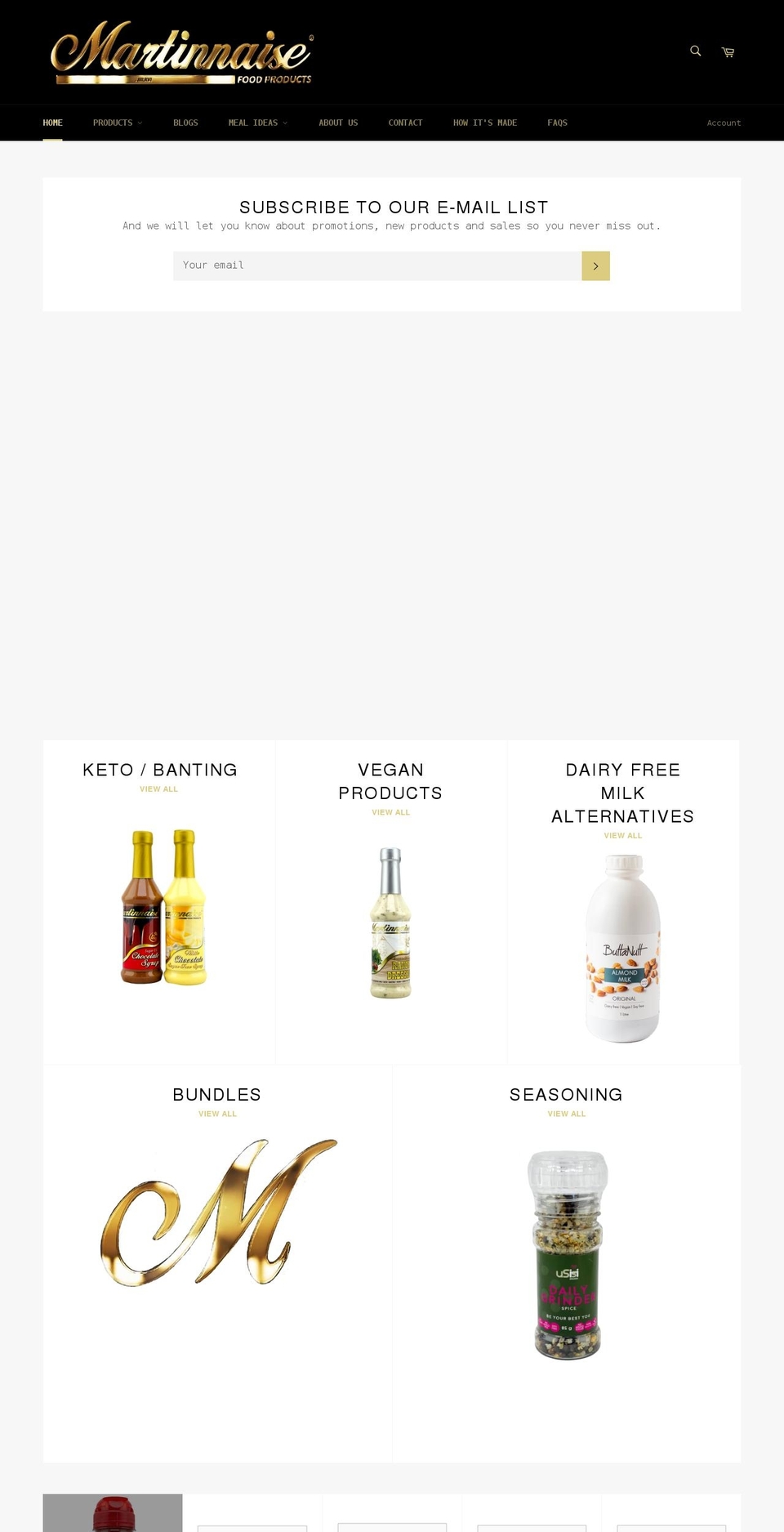 martinnaise.co.za shopify website screenshot