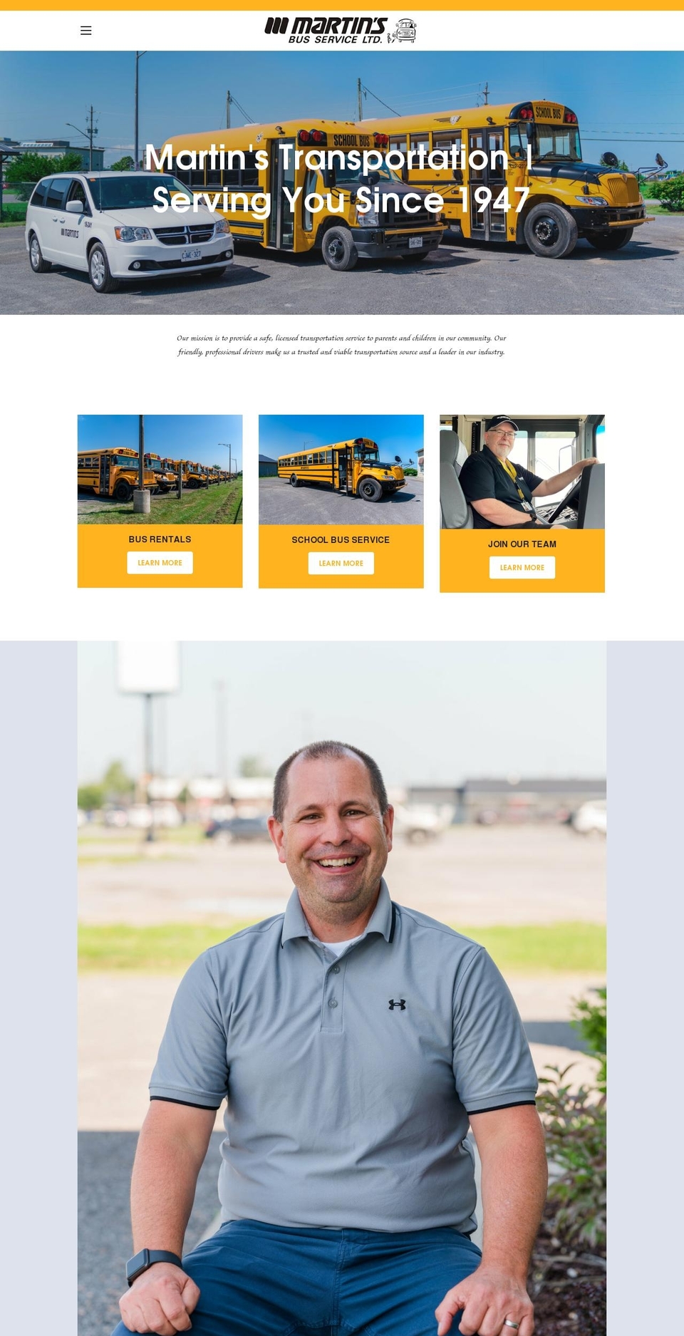 martinsbus.ca shopify website screenshot