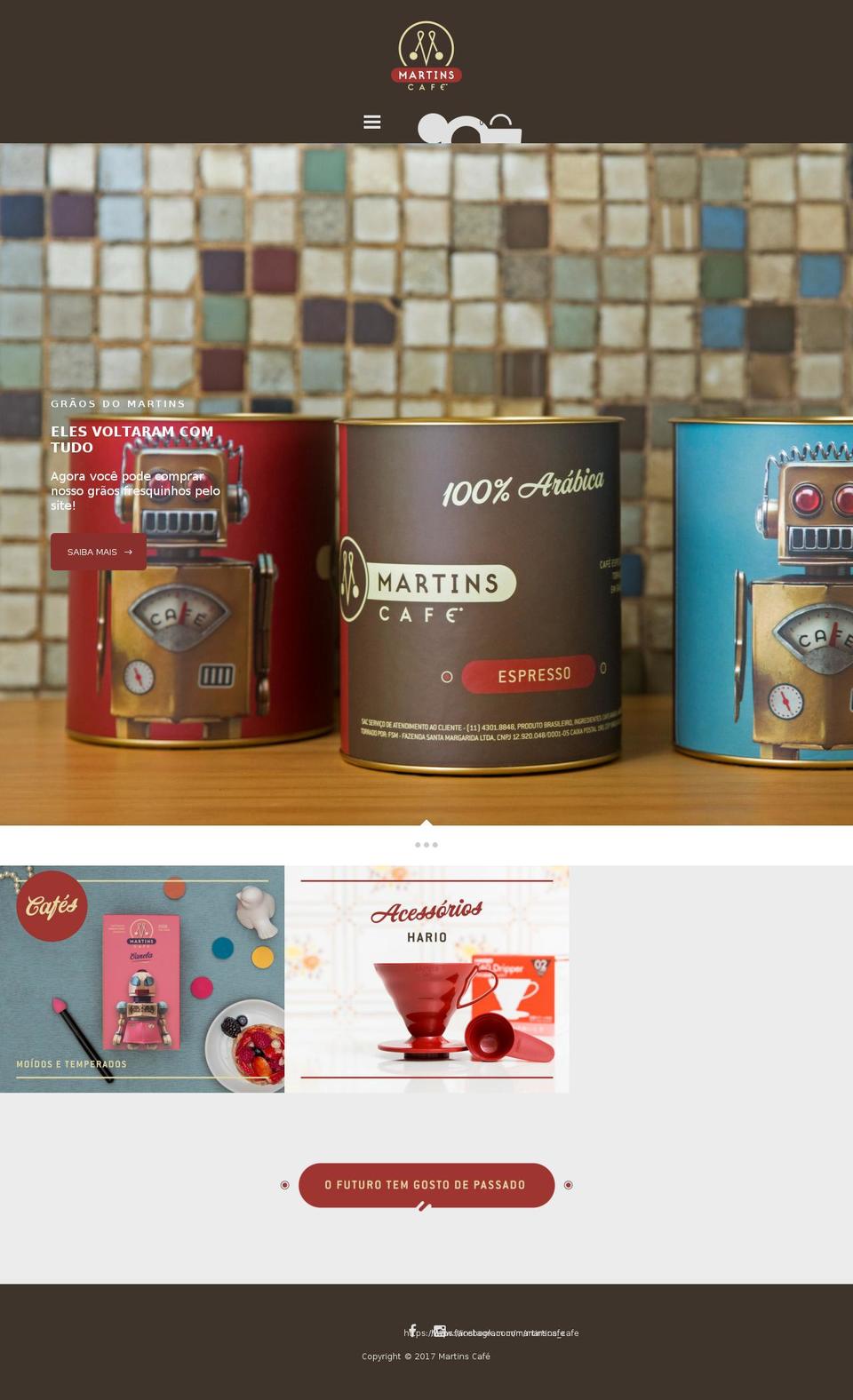 Cascade Shopify theme site example martinscafe.com