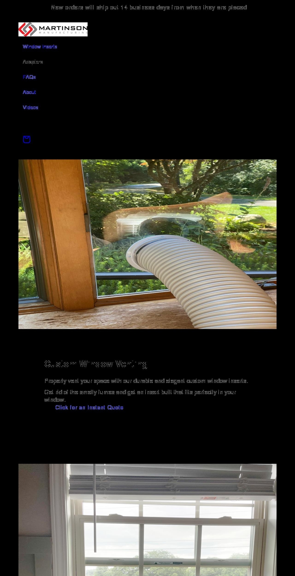 martinsonmanufacturing.com shopify website screenshot