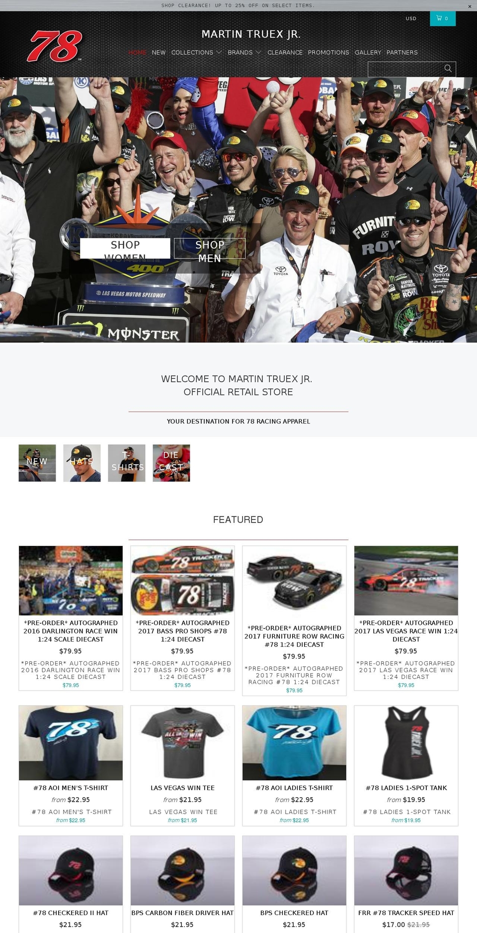 martintruexjrfanclub.org shopify website screenshot