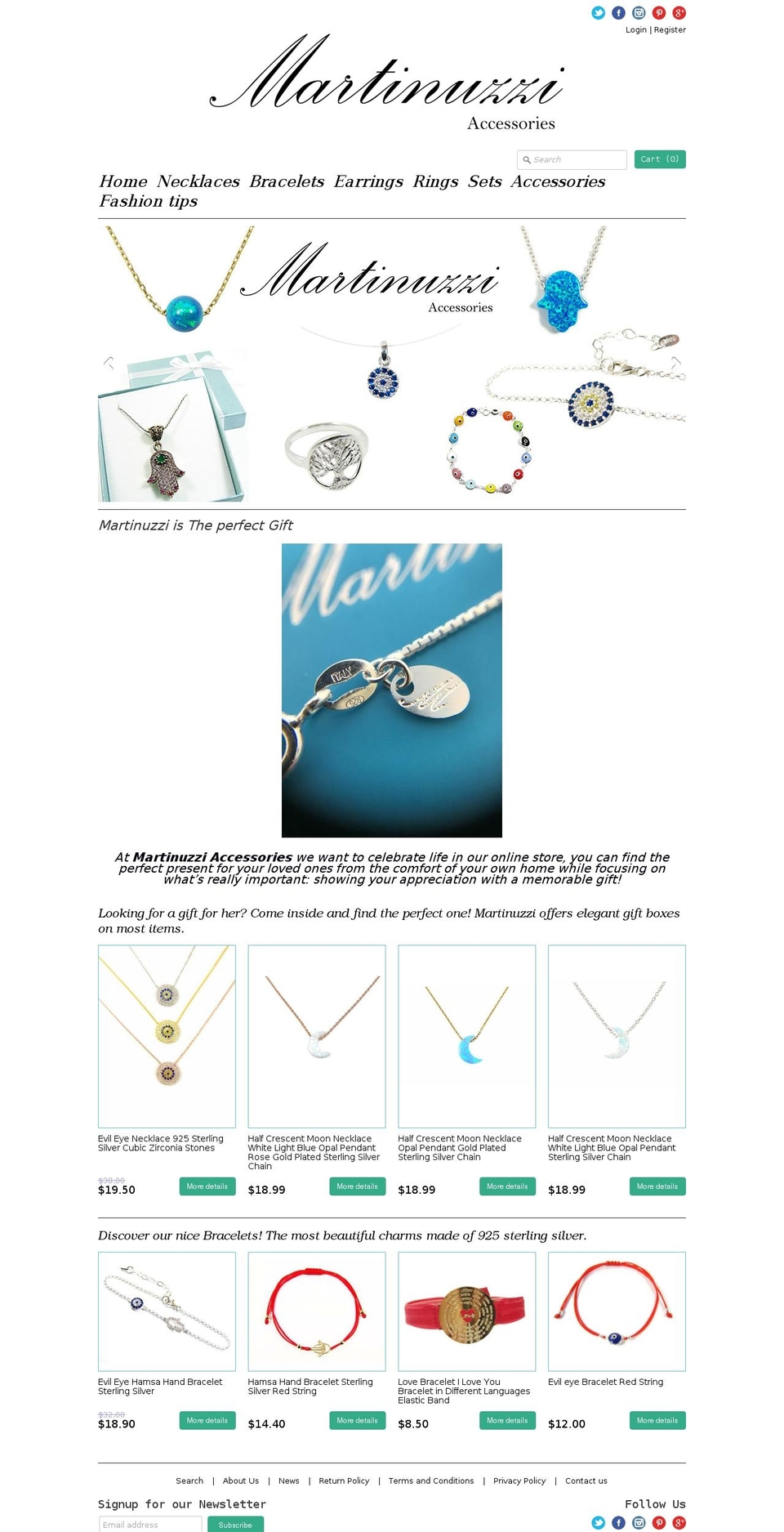martinuzzi-jewelry.myshopify.com shopify website screenshot