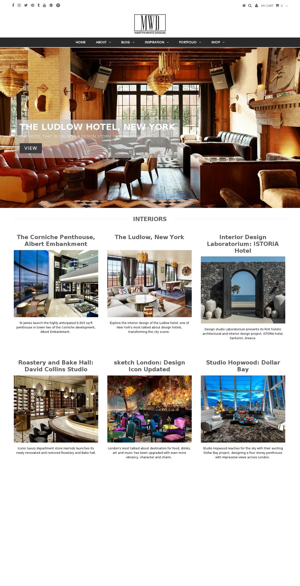 martinwhitedesigns.com — Shopify storefront screenshot